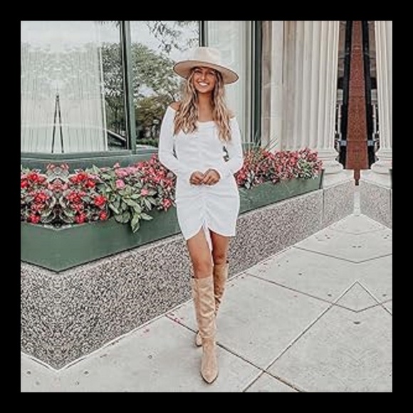 Beige Sweater Dress - Picture 1 of 4
